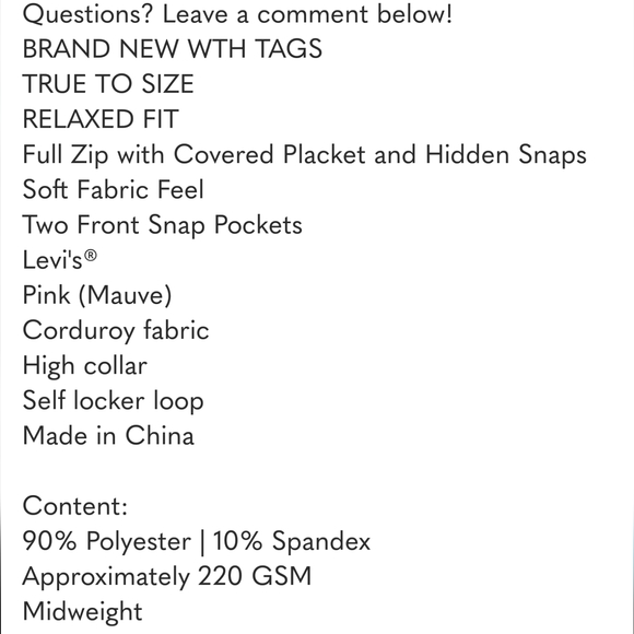 Levi's Ladies' Corded Puffer Jacket nwt - Picture 7 of 8